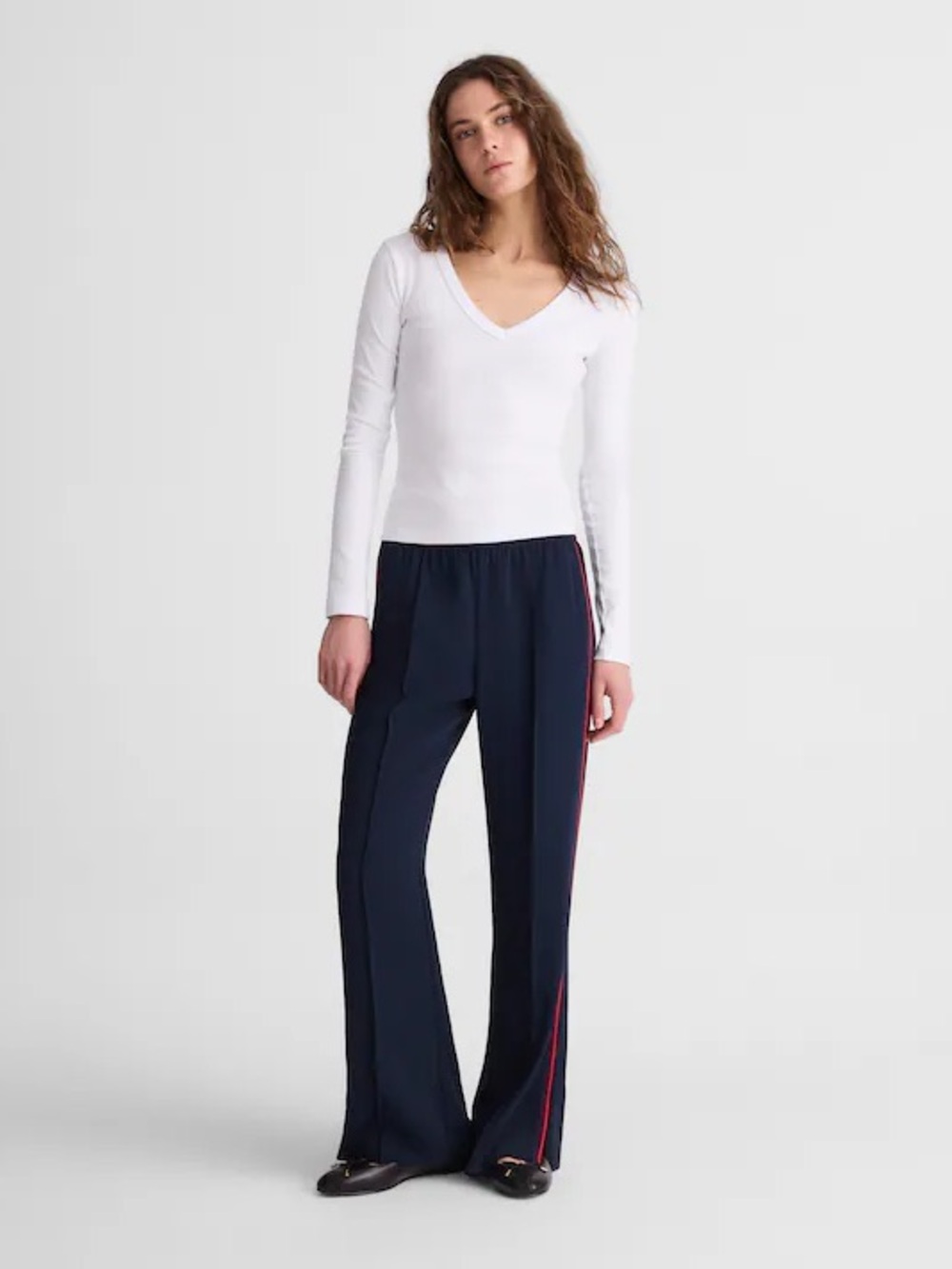 Madewell Bootcut track pant navy